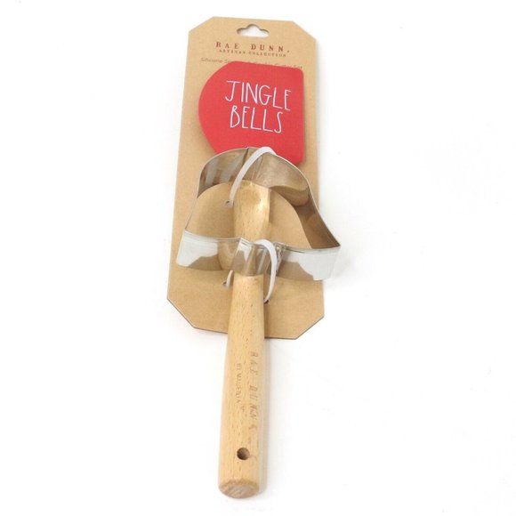 Rae Dunn Spatula Christmas Jingle Bells Red Baking Silicone Cookie Cutter Bell - Picture 1 of 3